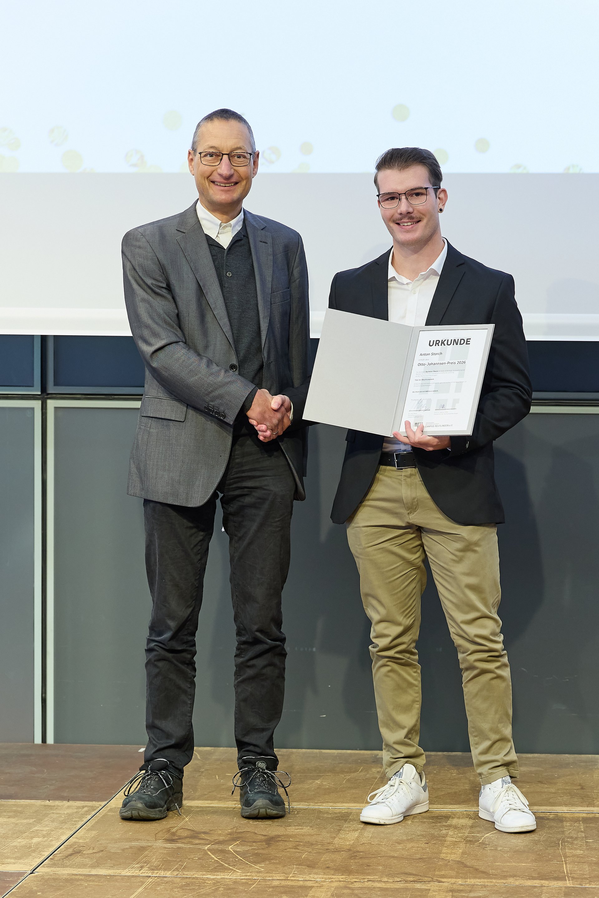 Anton Storch gewann mit seiner Bachelor-Arbeit den Otto-Johannsen-Preis.