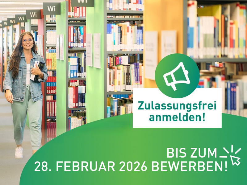 Jetzt zulassungsfrei bewerben!