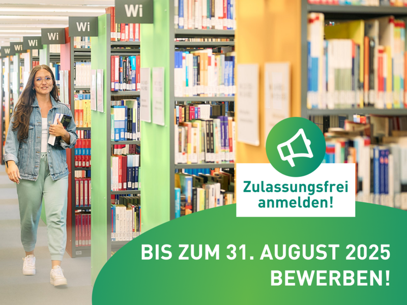 Jetzt zulassungsfrei bewerben!